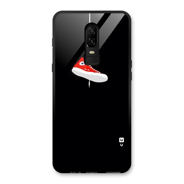 Red Shoe Hanging Glass Back Case for OnePlus 6
