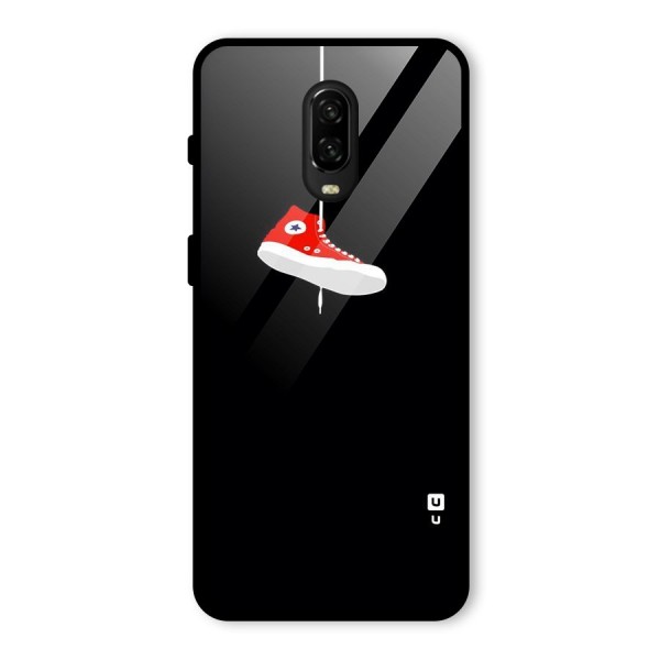 Red Shoe Hanging Glass Back Case for OnePlus 6T