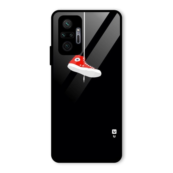 Red Shoe Hanging Glass Back Case for Redmi Note 10 Pro Max