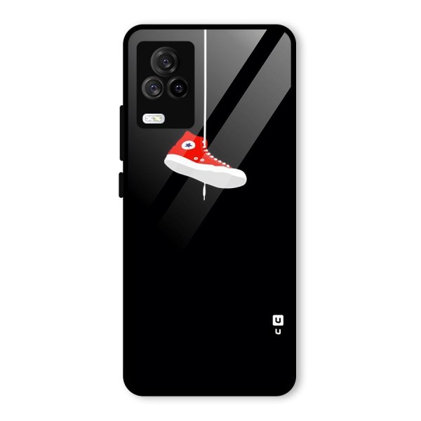 Red Shoe Hanging Glass Back Case for Vivo iQOO 7 Legend 5G