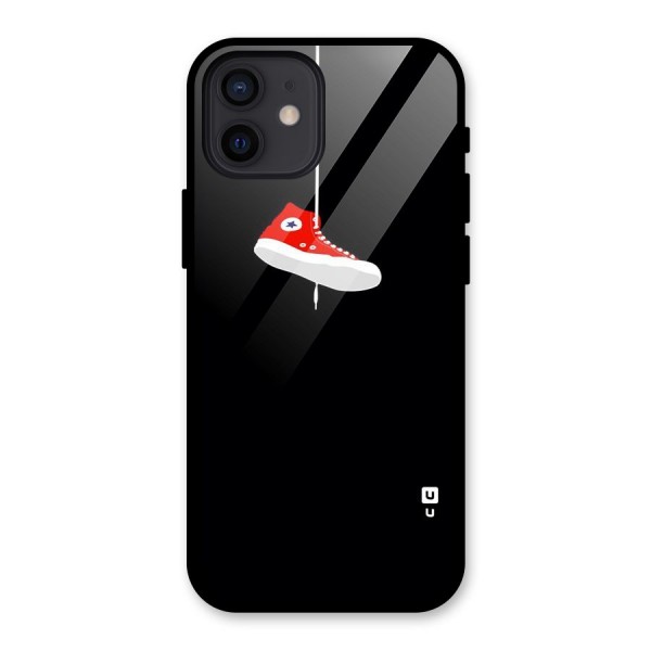 Red Shoe Hanging Glass Back Case for iPhone 12