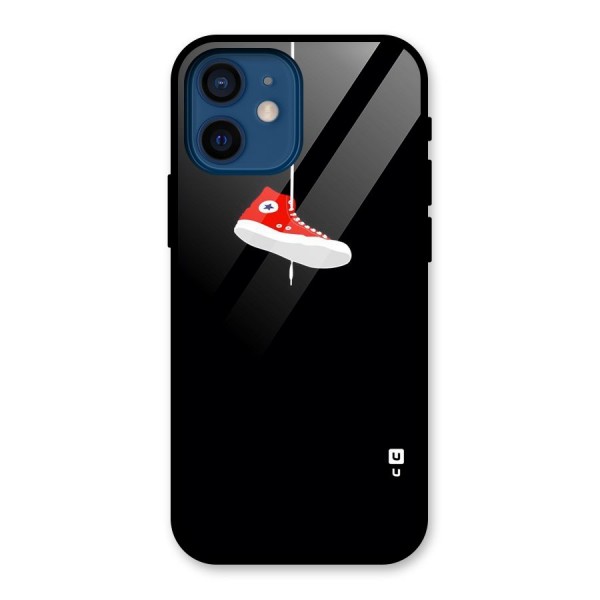 Red Shoe Hanging Glass Back Case for iPhone 12 Mini