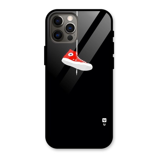 Red Shoe Hanging Glass Back Case for iPhone 12 Pro