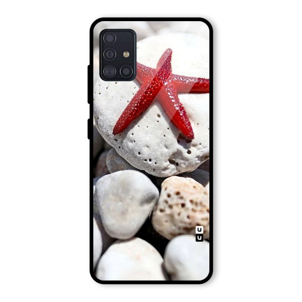 Red Star Fish Glass Back Case for Galaxy A51