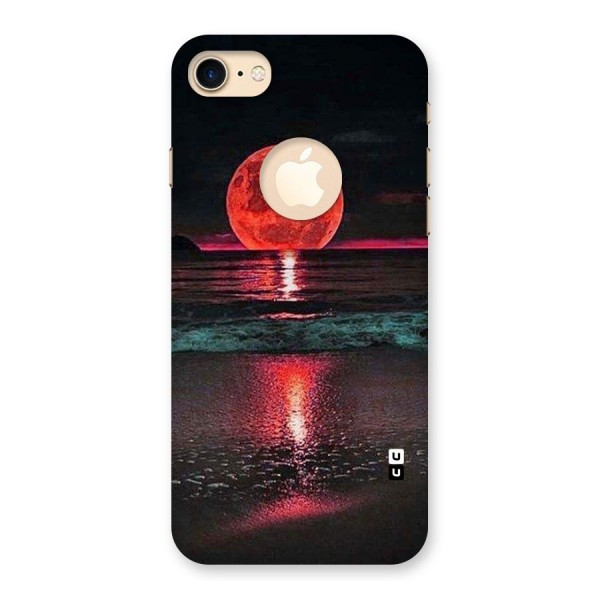 Red Sun Ocean Back Case for iPhone 7 Logo Cut