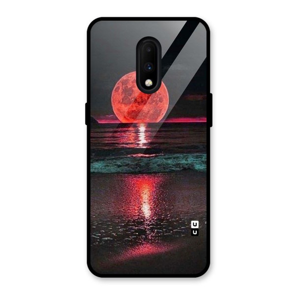 Red Sun Ocean Glass Back Case for OnePlus 7