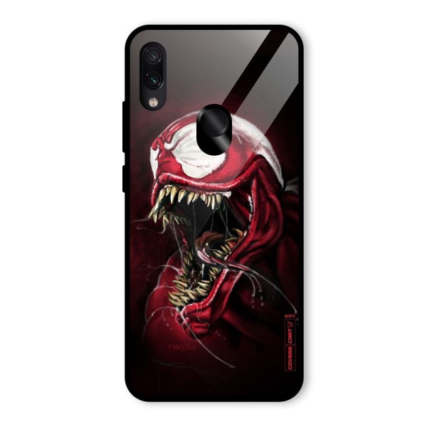 Red Venom Artwork Glass Back Case for Redmi Note 7 Pro