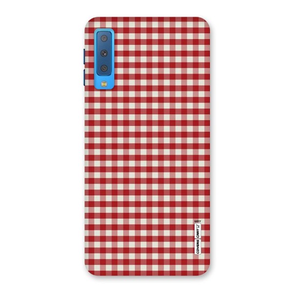 Red White Check Back Case for Galaxy A7 (2018)