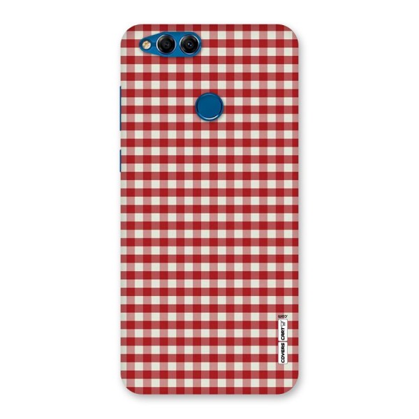 Red White Check Back Case for Honor 7X