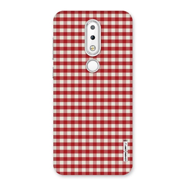 Red White Check Back Case for Nokia 6.1 Plus