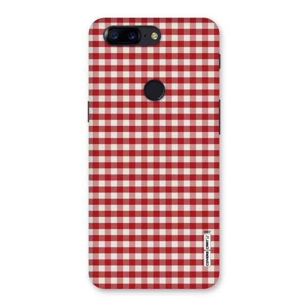 Red White Check Back Case for OnePlus 5T