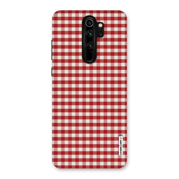 Red White Check Back Case for Redmi Note 8 Pro