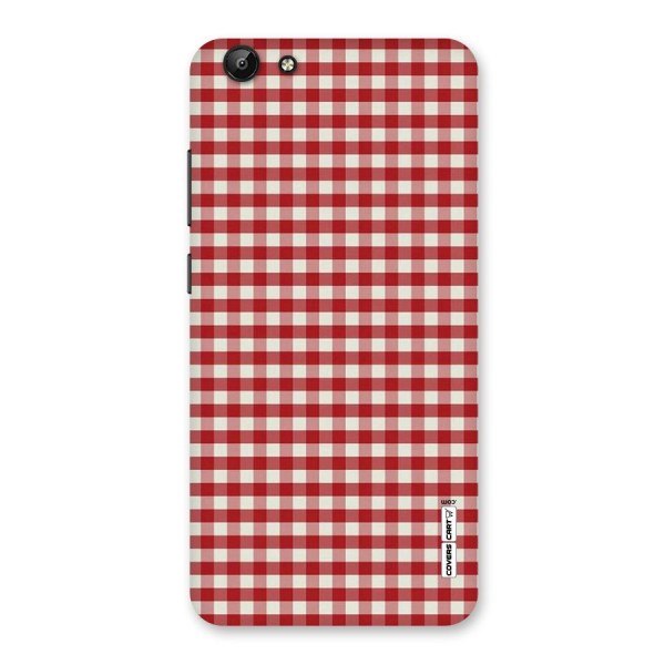 Red White Check Back Case for Vivo Y69
