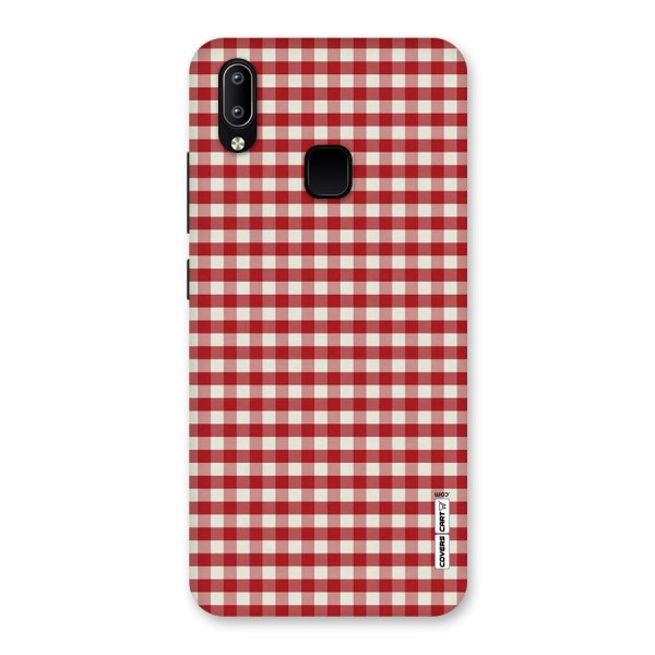 Red White Check Back Case for Vivo Y95