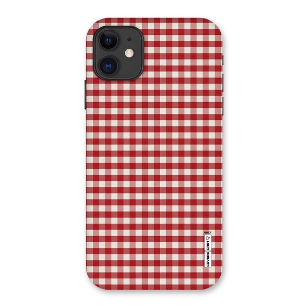 Red White Check Back Case for iPhone 11