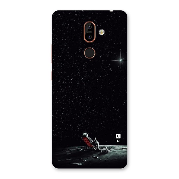 Resting Spaceman Face Back Case for Nokia 7 Plus