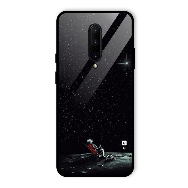 Resting Spaceman Face Glass Back Case for OnePlus 7 Pro