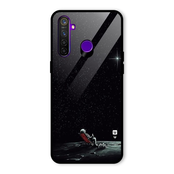Resting Spaceman Face Glass Back Case for Realme 5 Pro