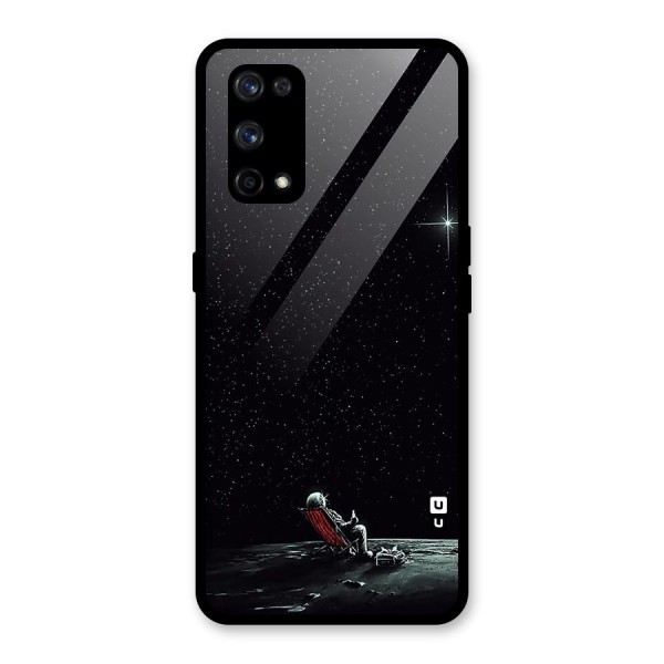 Resting Spaceman Face Glass Back Case for Realme X7 Pro