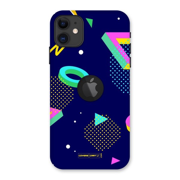 Retro Abstract Back Case for iPhone 11 Logo Cut