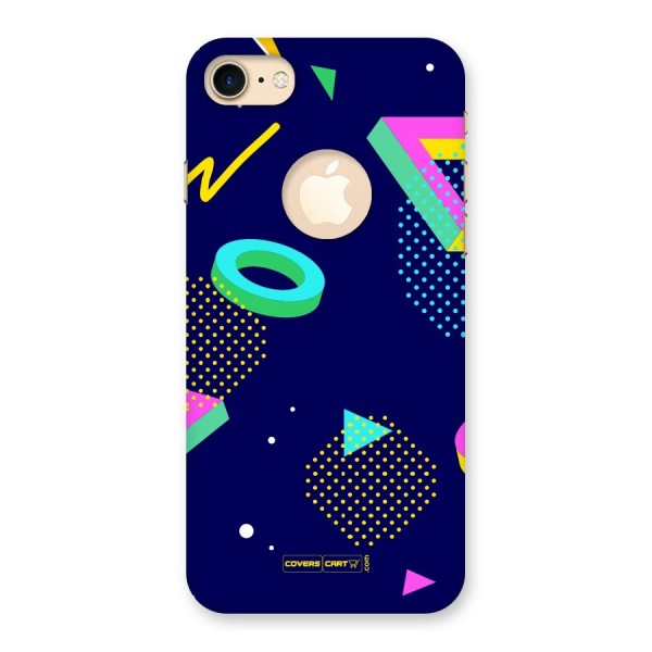 Retro Abstract Back Case for iPhone 7 Logo Cut