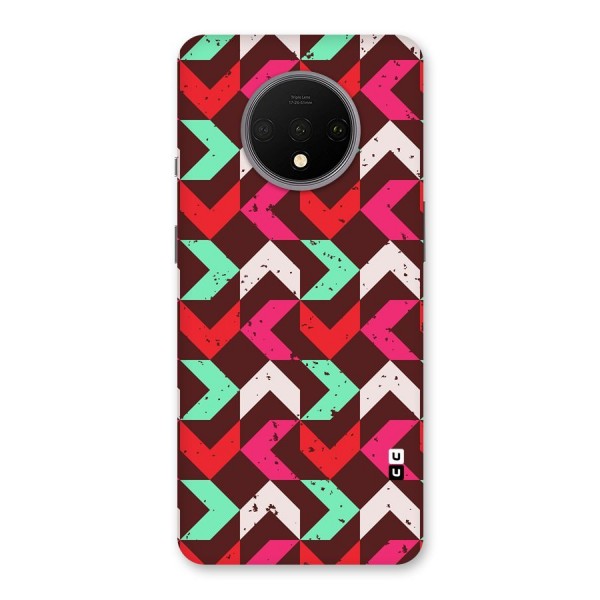 Retro Red Pink Pattern Back Case for OnePlus 7T
