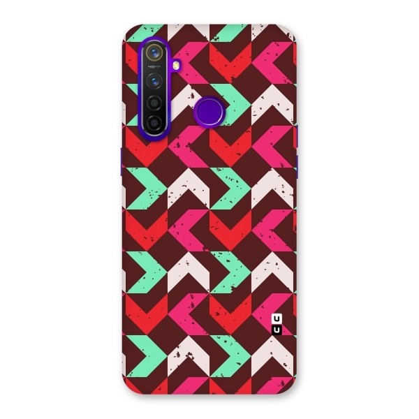 Retro Red Pink Pattern Back Case for Realme 5 Pro