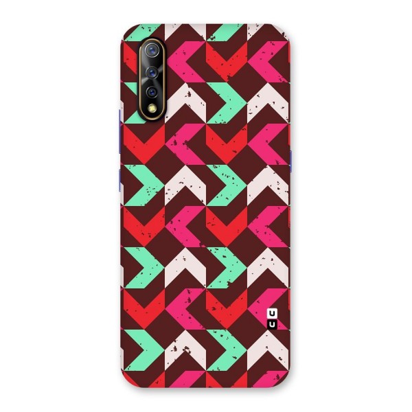 Retro Red Pink Pattern Back Case for Vivo S1