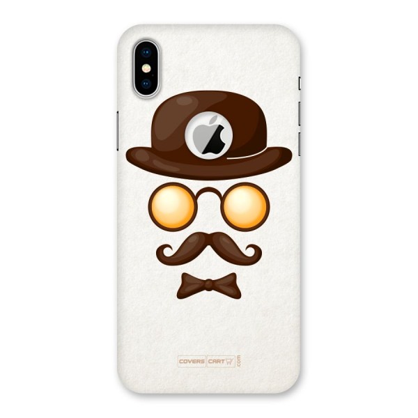Retro Style Back Case for iPhone X Logo Cut