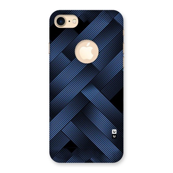 Ribbon Stripes Back Case for iPhone 7 Logo Cut
