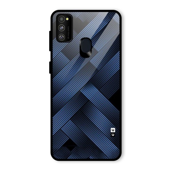 Ribbon Stripes Glass Back Case for Galaxy M30s