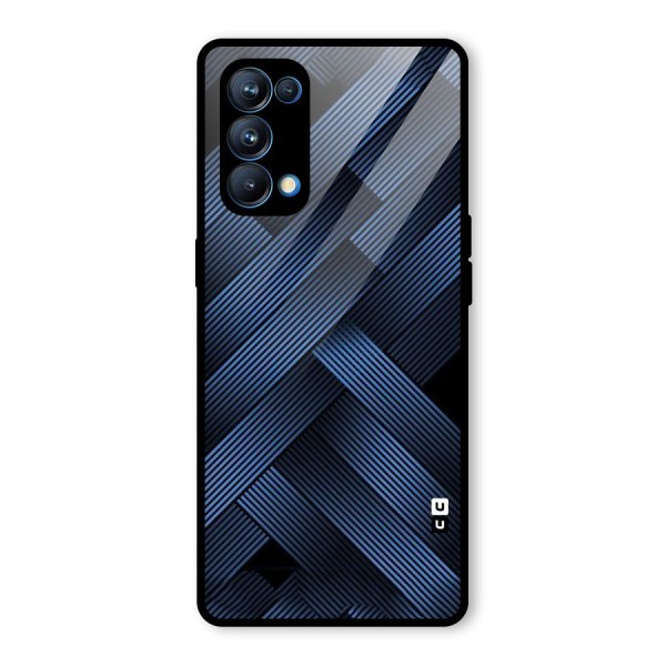 Ribbon Stripes Glass Back Case for Oppo Reno5 Pro 5G