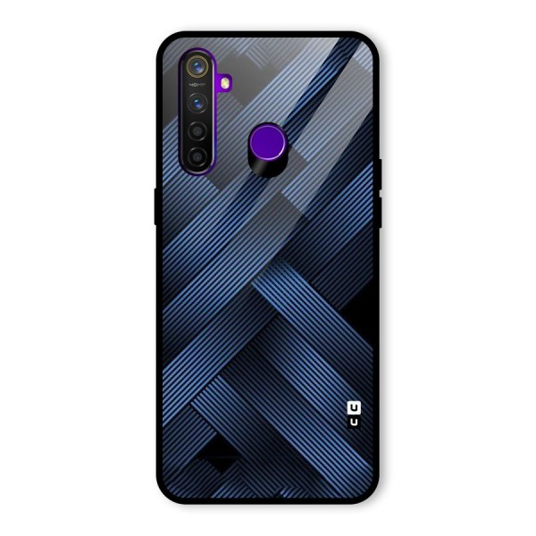 Ribbon Stripes Glass Back Case for Realme 5 Pro