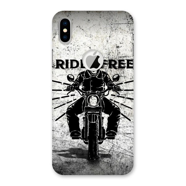 Ride Free Back Case for iPhone X Logo Cut