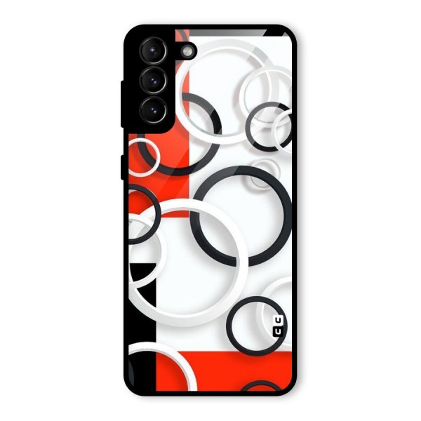 Rings Abstract Glass Back Case for Galaxy S21 Plus