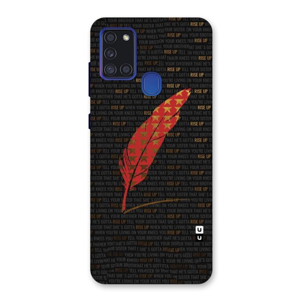 Rise Up Feather Back Case for Galaxy A21s