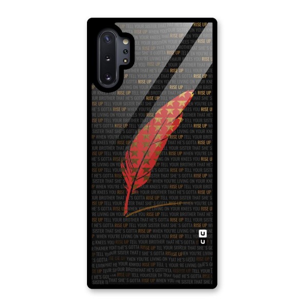 Rise Up Feather Glass Back Case for Galaxy Note 10 Plus