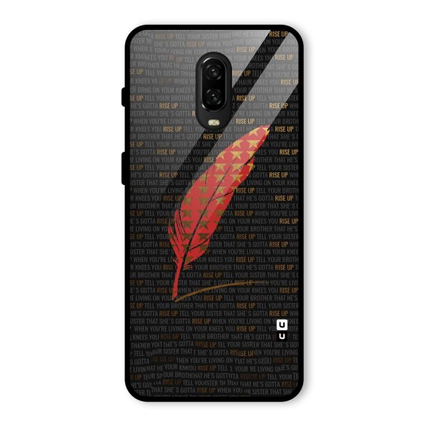 Rise Up Feather Glass Back Case for OnePlus 6T