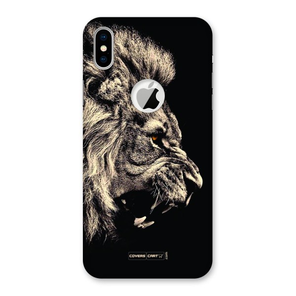Roaring Lion Back Case for iPhone XS Logo Cut