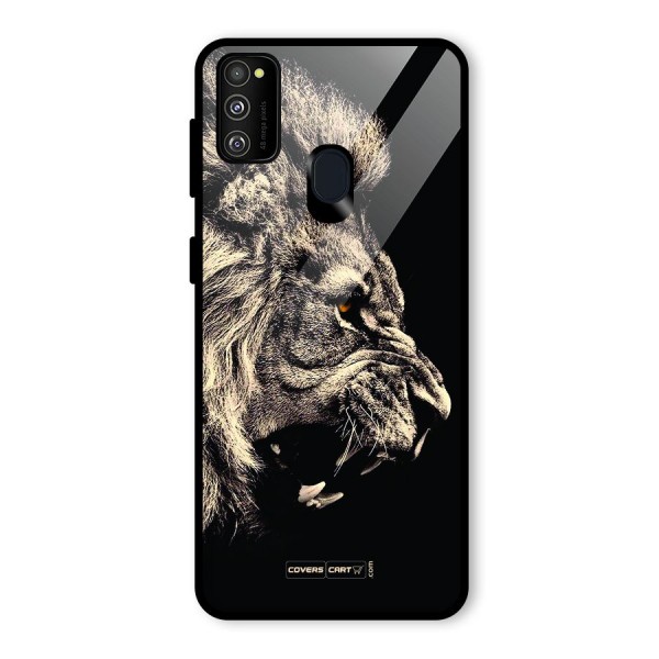Roaring Lion Glass Back Case for Galaxy M21