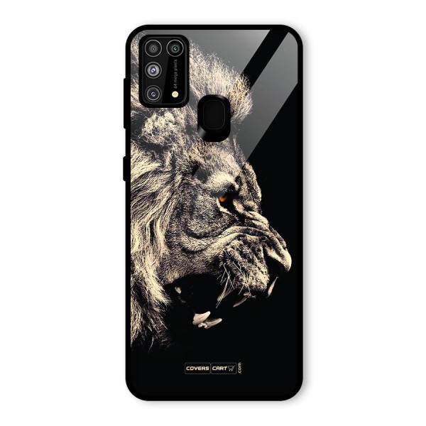 Roaring Lion Glass Back Case for Galaxy M31