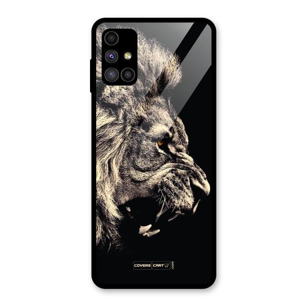 Roaring Lion Glass Back Case for Galaxy M51