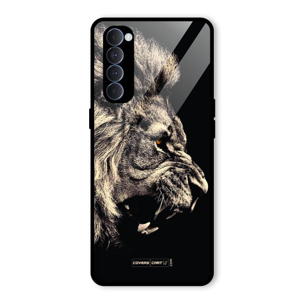 Roaring Lion Glass Back Case for Oppo Reno4 Pro