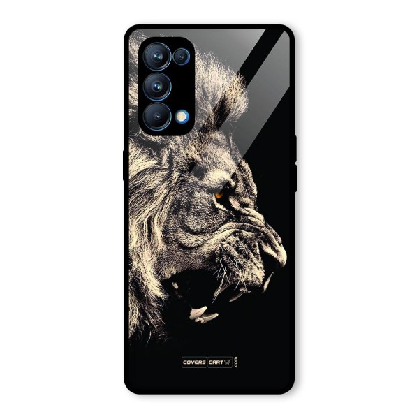 Roaring Lion Glass Back Case for Oppo Reno5 Pro 5G