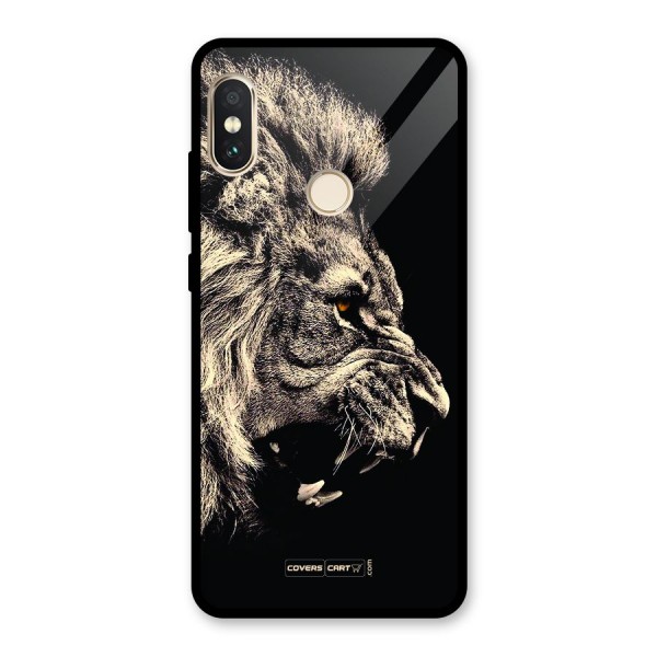 Roaring Lion Glass Back Case for Redmi Note 5 Pro