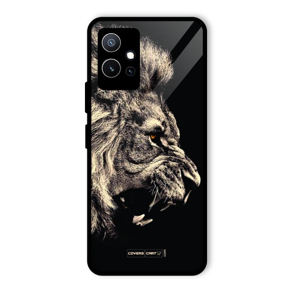 Roaring Lion Glass Back Case for Vivo Y75 5G