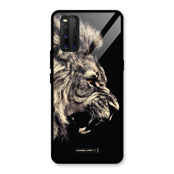 Roaring Lion Glass Back Case for Vivo iQOO 3