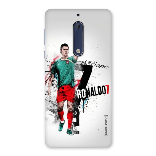 Ronaldo In Portugal Jersey Back Case for Nokia 5