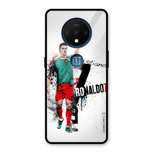 Ronaldo In Portugal Jersey Glass Back Case for OnePlus 7T