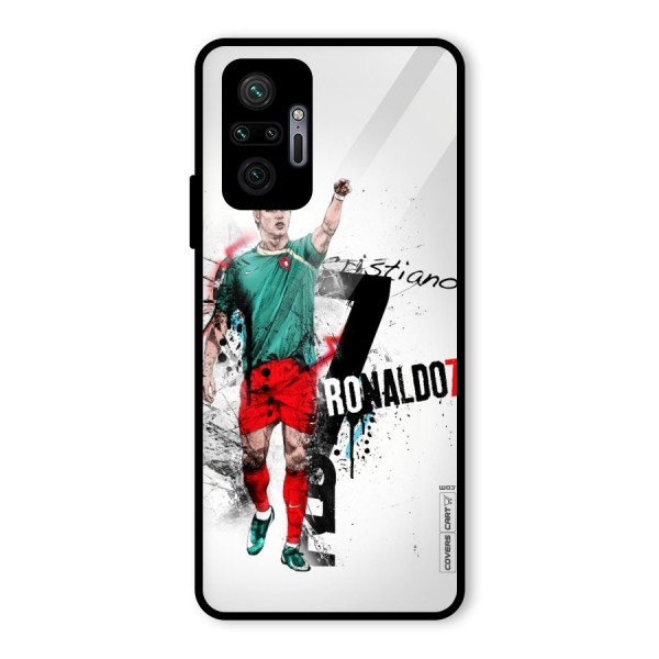 Ronaldo In Portugal Jersey Glass Back Case for Redmi Note 10 Pro